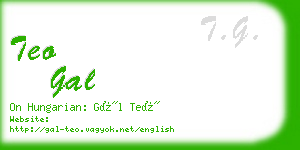teo gal business card